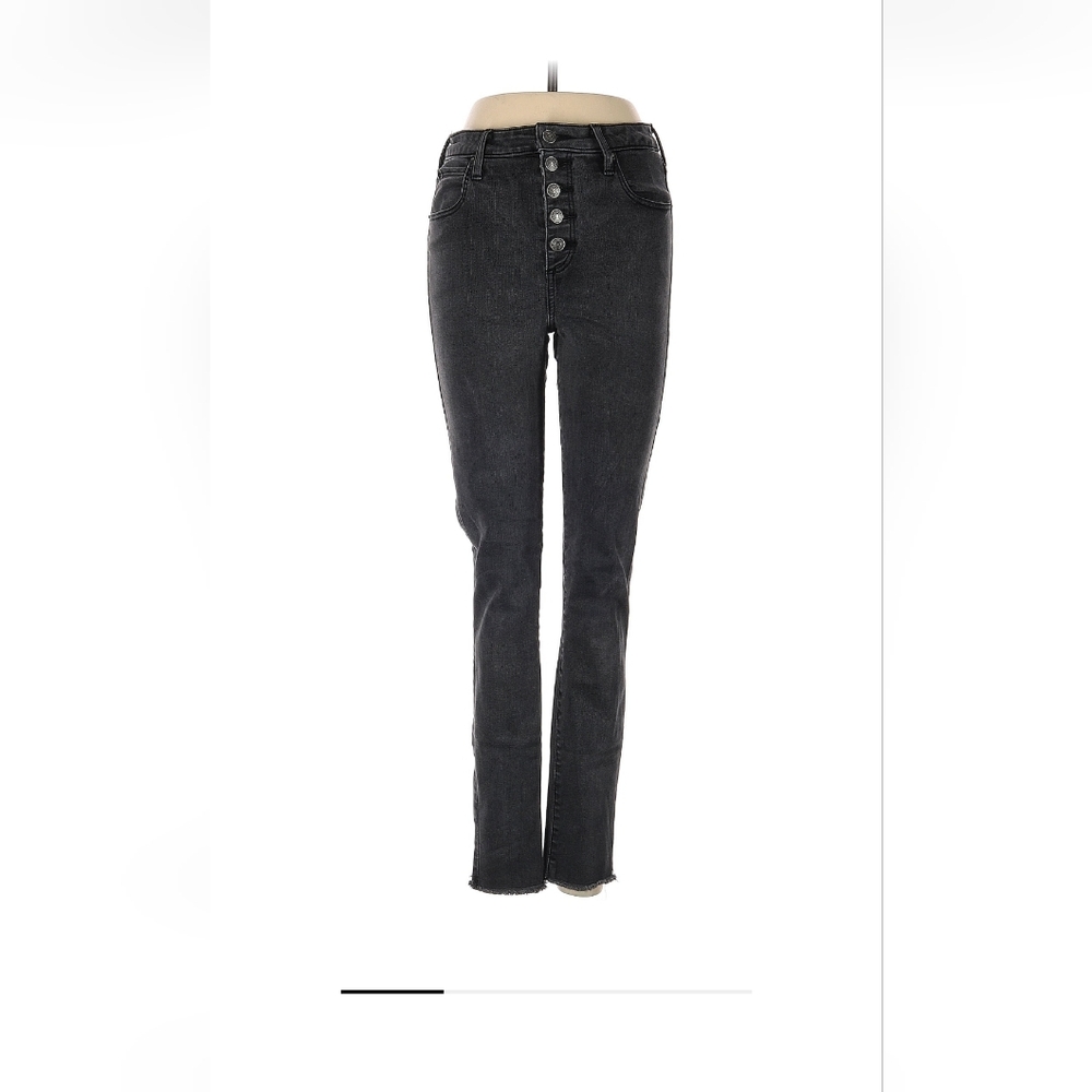 Abercrombie&Fitch skinny high rise 28r curve love black button fly